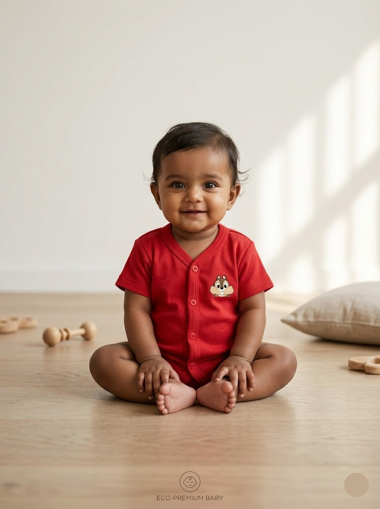 Baby's jabls top - red squirel