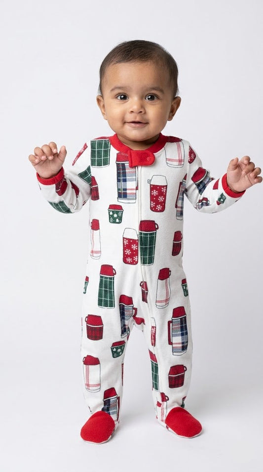 Baby's jumpsuit - xmas bottle