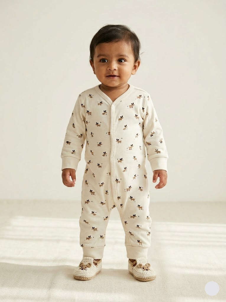 Baby's jumpsuit/sleepsuit - mouse