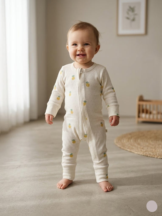 Baby's jumpsuit /sleepsuit - pine
