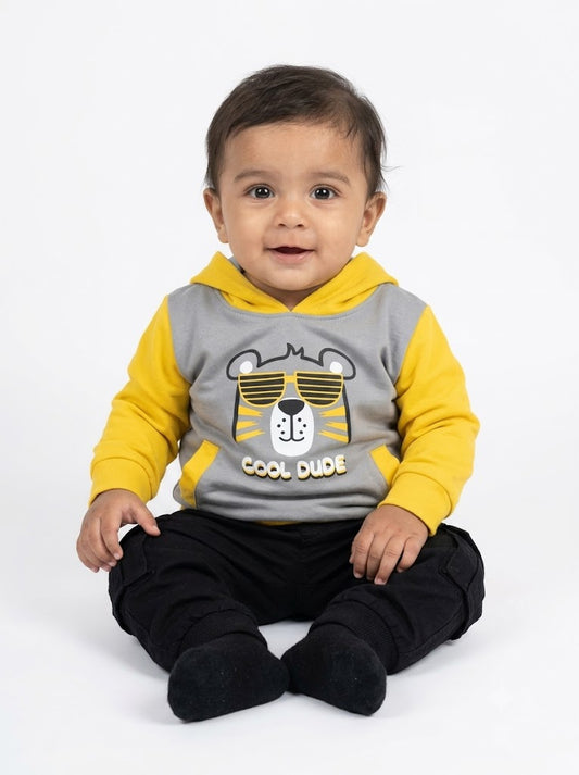 Baby's loop knit hoodie - dude