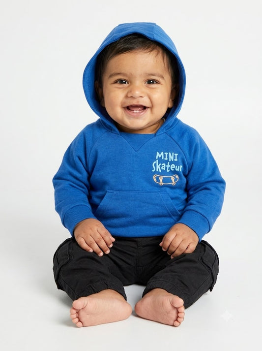 Baby's loop knit hoodie - skatur