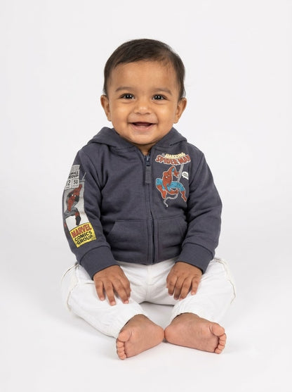 Baby's loop knit hoodie - spider
