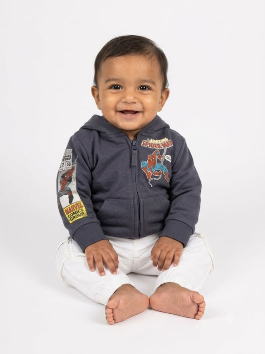 Baby's loop knit hoodie - spider