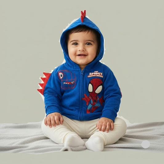 Baby's loop knit hoodie - spidys