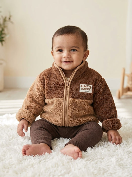 Baby's loop knit jerkin - smiley