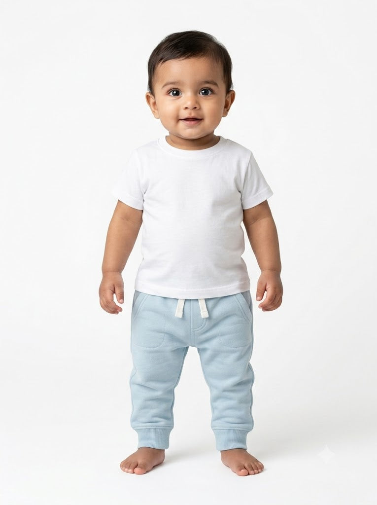 Baby's loop knit pant - blue
