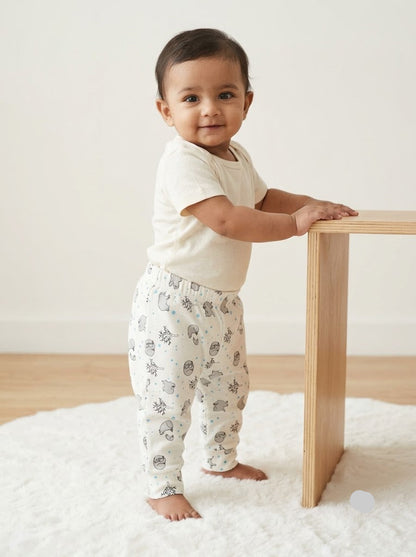 Baby's loop knit pant - grey bear