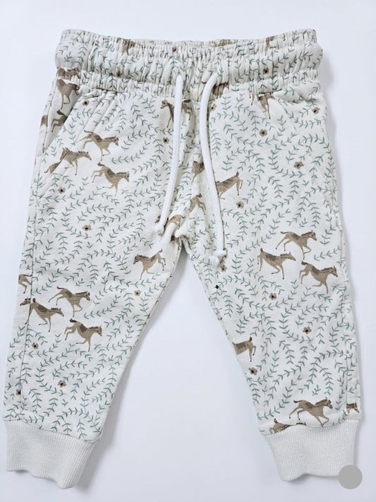 Baby's loop knit pant - horse
