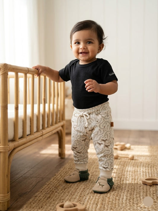 Baby's loop knit pant - horses