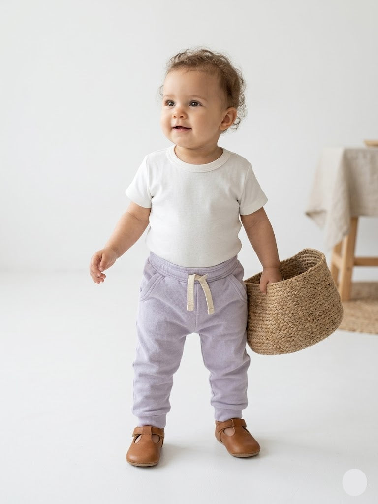 Baby's loop knit pant - lavender