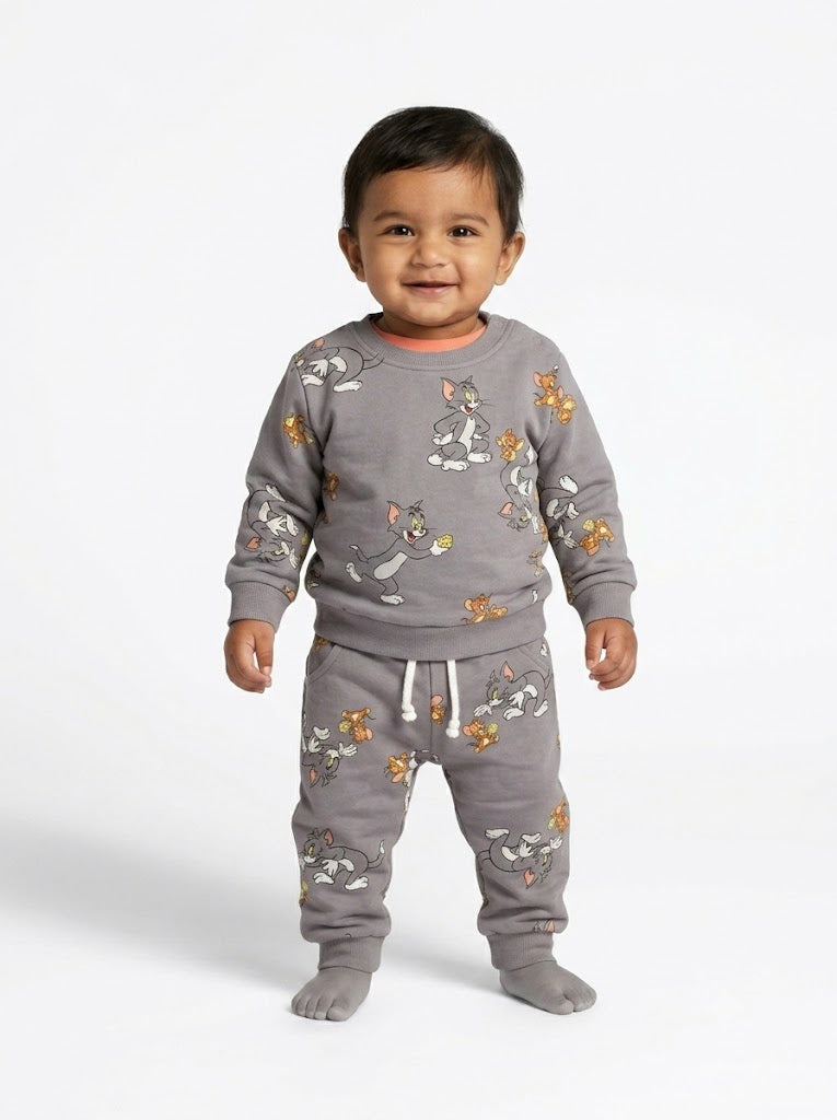 Baby's loop knit pant set - tom&jerry