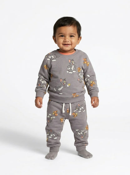 Baby's loop knit pant set - tom&jerry