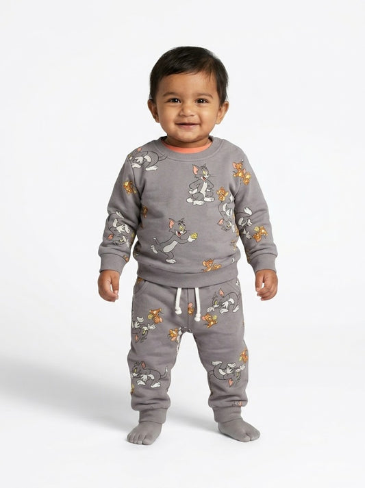 Baby's loop knit pant set - tom&jerry