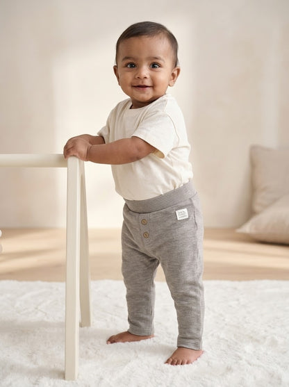 Baby's loop knit pants - dark beige