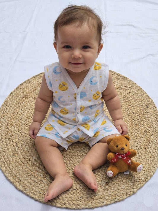 Baby's muslin Co-ord set - Cat