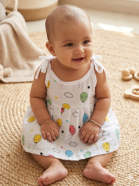 Baby's muslin frock knot - Baloon