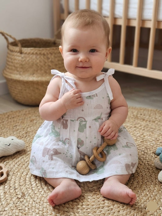 Baby's muslin frock knot - Elephant baloon