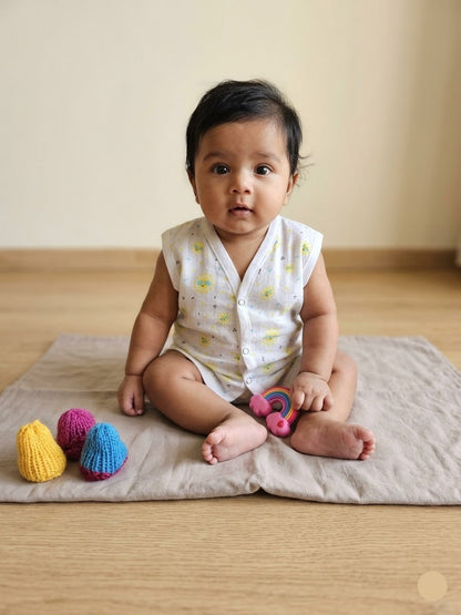 Baby's muslin jabla button - Sun