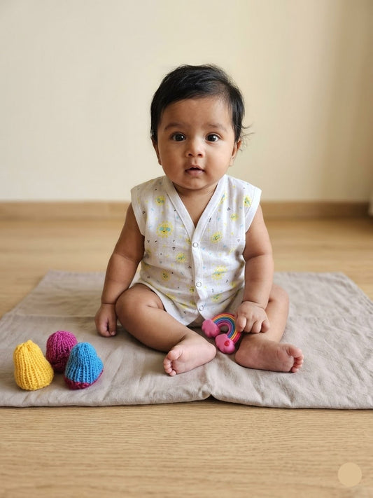 Baby's muslin jabla button - Sun