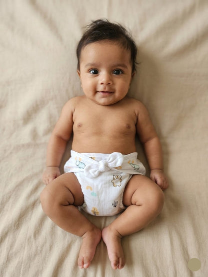 Baby's muslin nappy - Bear