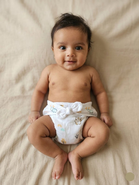 Baby's muslin nappy - Bear