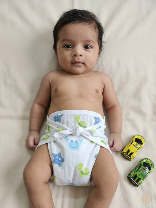 Baby's muslin nappy - Tortoise