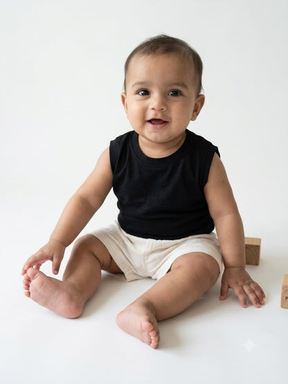 Baby's muslin shorts - sandle