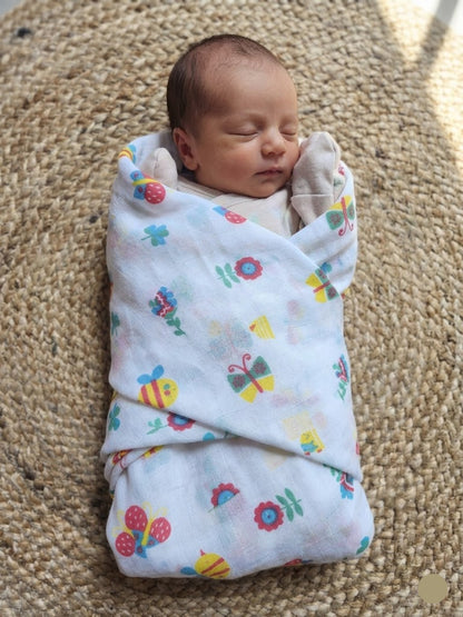 Baby's muslin swaddle - Butterfly