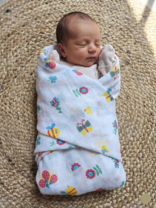 Baby's muslin swaddle - Butterfly