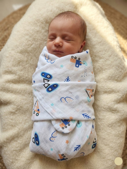 Baby's muslin swaddle - Car