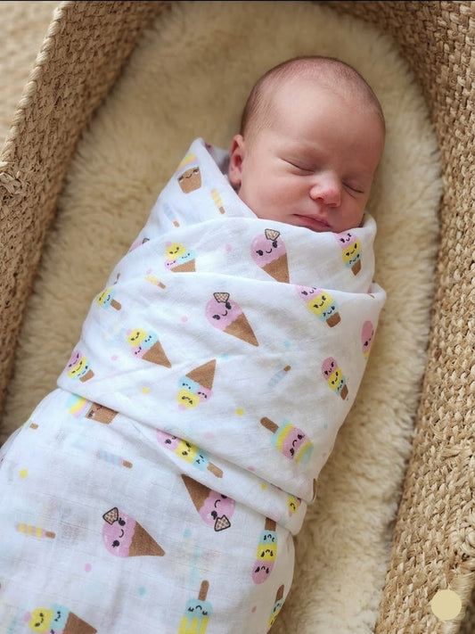Baby's muslin swaddle - Icecream
