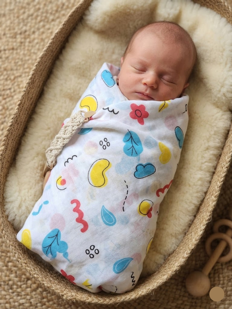 Baby's muslin swaddle - Leaf