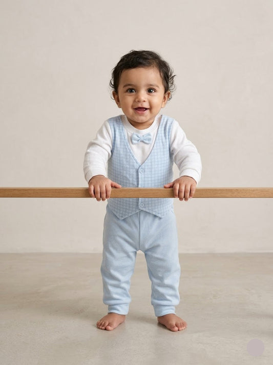 Baby's pant set - blue coat