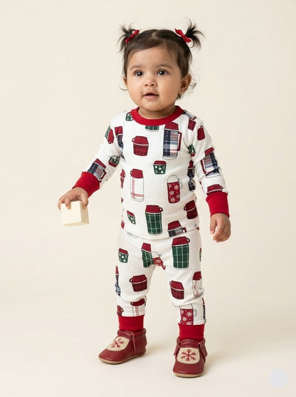 Baby's pant set - xmas bottle