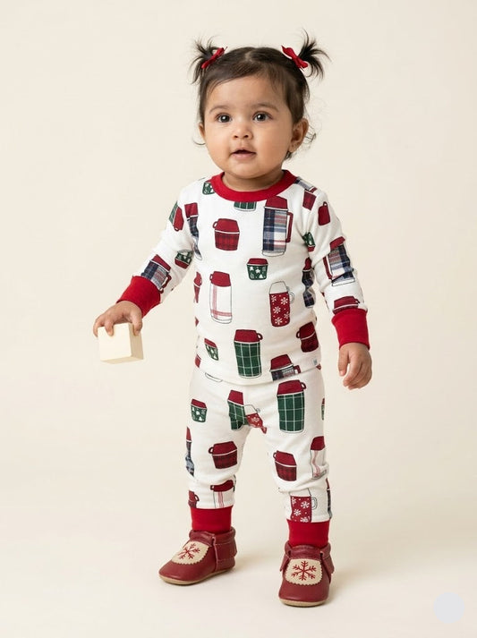 Baby's pant set - xmas bottle