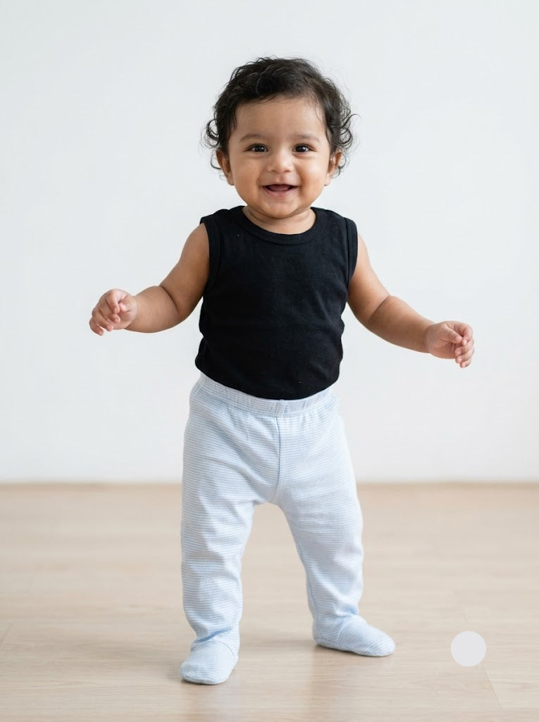 Baby's pants - blue stripe