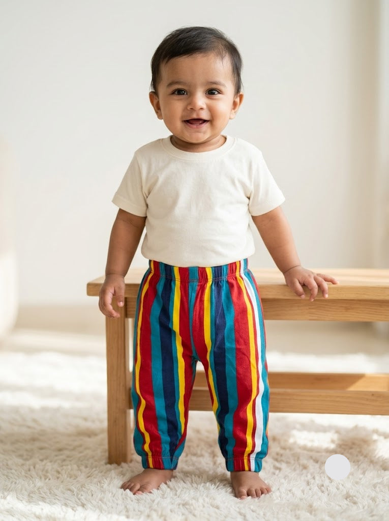 Baby's pants - colour stripes