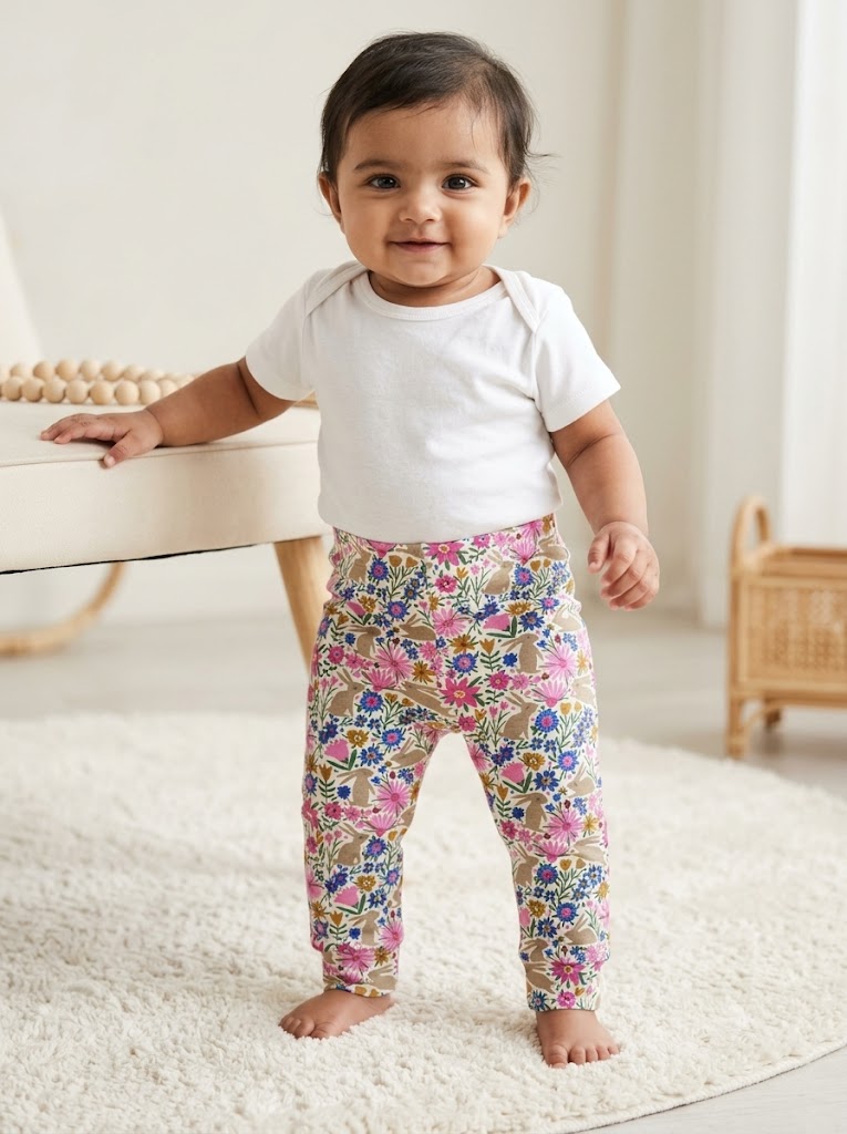 Baby's pants - mixed blossom