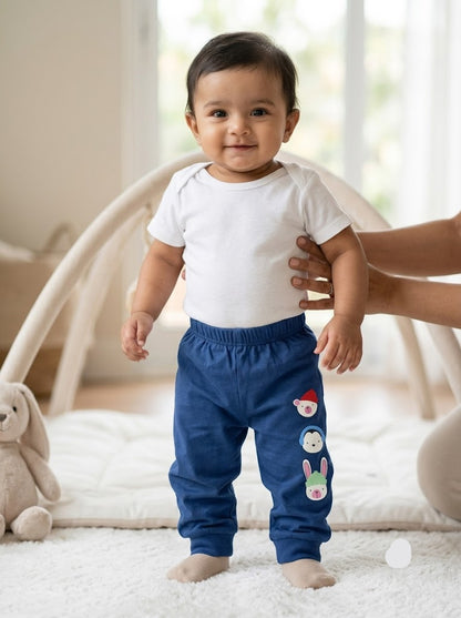 Baby's pants - navy faces