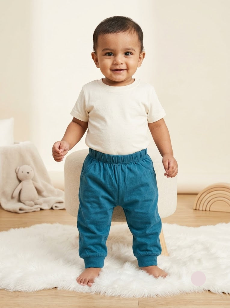 Baby's pants - teal blue