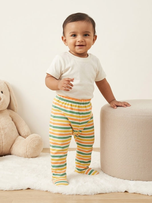 Baby's pants with attached shoe - flag line