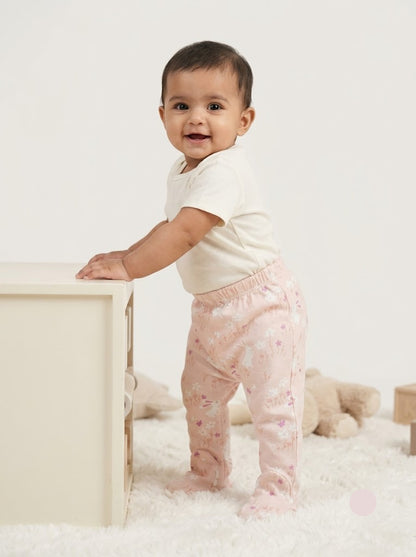 Baby's pants with attached shoe - rabbit