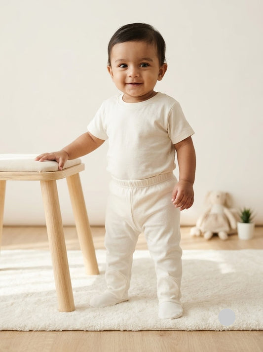 Baby's pants with attached shoe - sandle