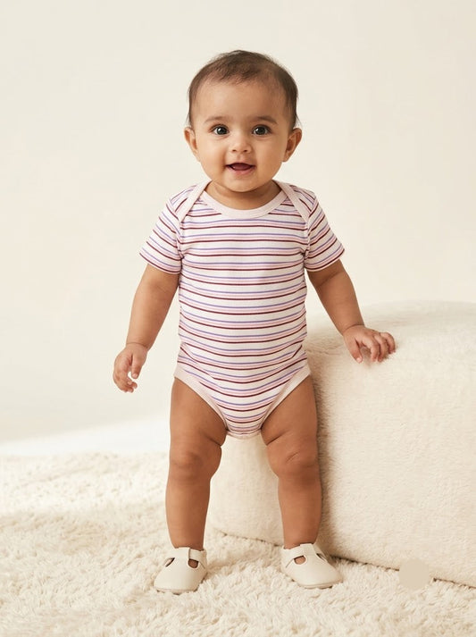 Baby's rompers - Color line striped