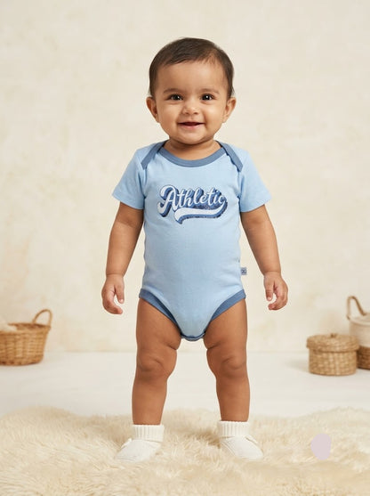 Baby's rompers - blue athletic