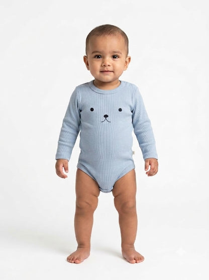 Baby's rompers - cat blue