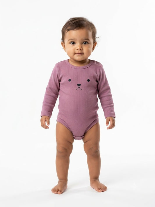 Baby's rompers - cat peach