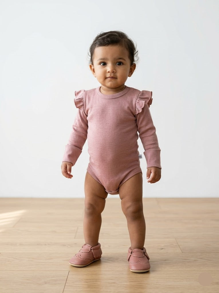 Baby's rompers - dark peach
