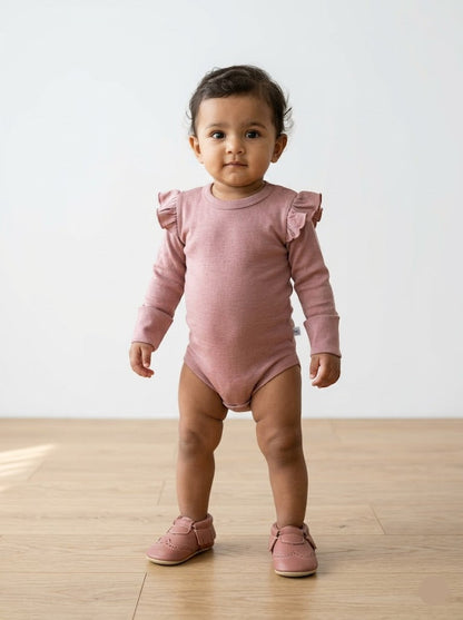 Baby's rompers - dark peach
